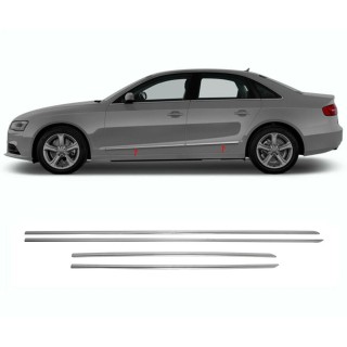 Baguettes de Portes-AUDI-A4-4-PORTE S2008-2015-INOX 4 PIECES