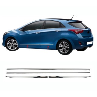 Baguette de Porte HYUNDAI I 30 5 portes-2012-2017 INOX 4 PIECES