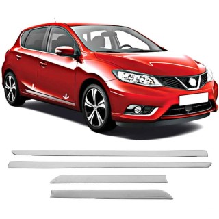 Baguette de Porte NISSAN-PULSAR-2014-2018-INOX 4 PIECES DESIGN