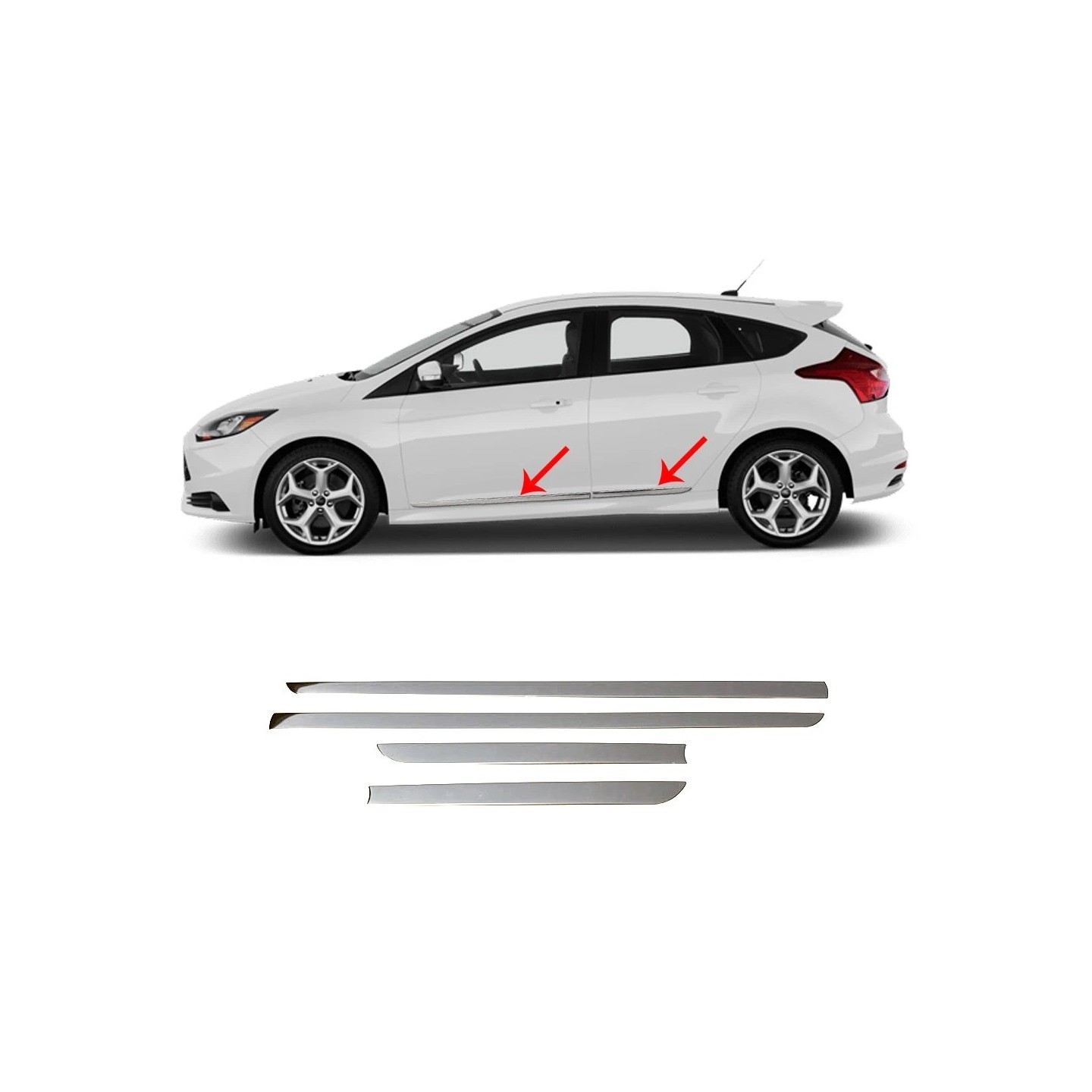 Baguettes De Connexion ZRP En Acier I-Beam Pour Ford Focus RS MK3 2.3 EcoBoost - Neuf Sous Emballage