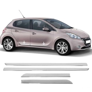 Baguette de Porte-PEUGEOT 208-5 portes 2012-2019-INOX 4 PIECES
