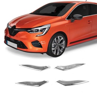 Entourage Anti Brouillard AVANT-RENAULT-CLIO-2019-AUJOURD'HUI-INOX 4 PIECES