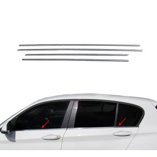 baguettes fenetres-BMW-SERIE-1-5 portes 2011-2019-INOX 4 PIECES