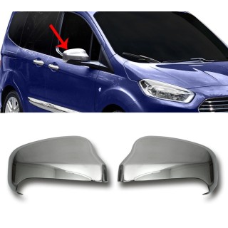 Couvre Retroviseurs FORD TRANSIT COURIER 2019-AUJOURD'HUI CHROME 2 PIECES