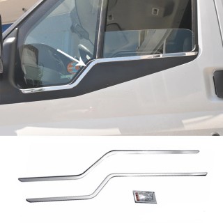 Baguette Fenetre FORD TRANSIT-2000-2014-INOX CHROME 2 PIECES