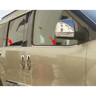 Baguette fenetre FIAT DOBLO 2010-AUJOURD'HUI-INOX CHROME 4 PIECES