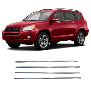 Baguette fenetre -TOYOTA-RAV-4-2006-2012-INOX CHROME 4 PIECES