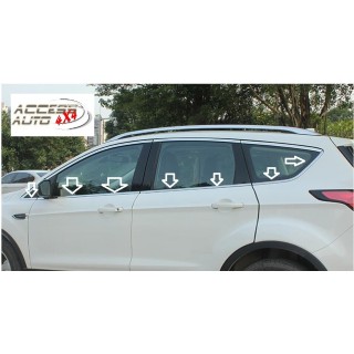 Baguette fenetre FORD KUGA 2013-AUJOURD'HUI INOX CHROME 10 PIECES