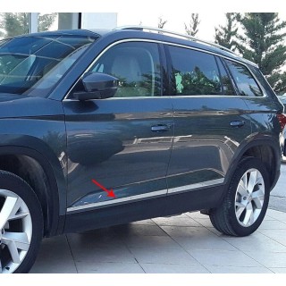 Baguette de porte-SKODA-KODIAQ- 2017-AUJOURD'HUI-INOX CHROME 4 PIECES