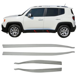 Baguette de Porte-JEEP-RENEGADE-2014-AUJOURD'HUI-INOX CHROME 4 PIECES