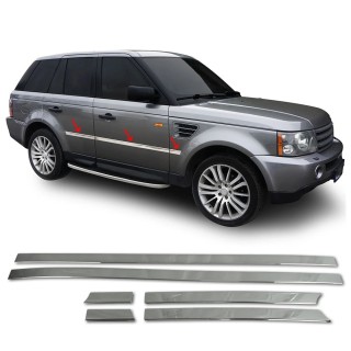 Baguette de porte-RANGE ROVER SPORT-2005-2013-INOX CHROME 6 PIECES