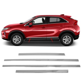 Baguette de Porte MITSUBISHI ECLIPSE CROSS 2017-AUJOURD'HUI INOX CHROME 4 PIECES