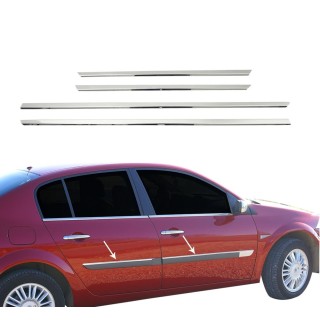 Baguette de porte-RENAULT-MEGANE-5-PORTES-2004-2010-INOX 4 PIECES