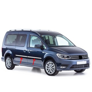 Baguette Porte-VOLKSWAGEN-CADDY-2015-AUJOURD'HUI-INOX CHROME 4 PIECES