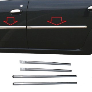 Baguette porte-DACIA-LOGAN-2005-2017-INOX CHROME 4 PIECES