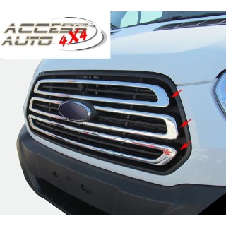 element grille calandre FORD TRANSIT 2014 2018 INOX CHROME 3 PIECES