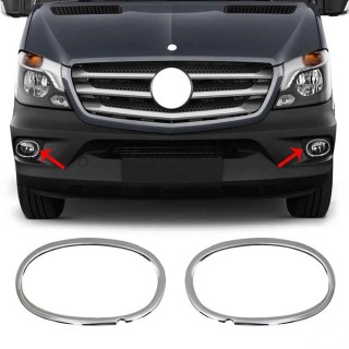 Entourage Anti Brouillard MERCEDES SPRINTER 2013 2018 INOX CHROME 2 PIECES - Access Auto 4x4