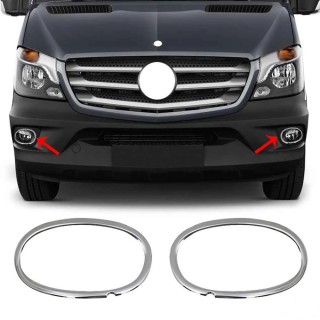 Entourage Anti Brouillard MERCEDES SPRINTER 2013 2018 INOX CHROME 2 PIECES