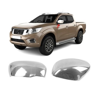 Couvre Retroviseur-NISSAN-NAVARA-NP 300-2016-AUJOURD'HUI-INOX CHROME 2 PIECES