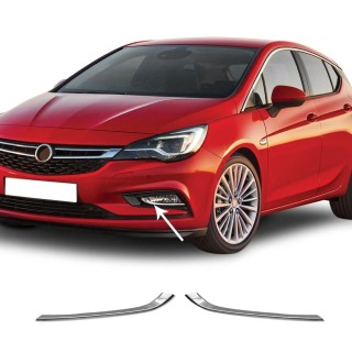 Entourage Anti Brouillard-OPEL-ASTRA-2015-AUJOURD'HUI-INOX CHROME 2 PIECES