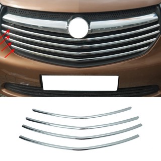 Element Grille Calandre OPEL VIVARO 2014- 2019 INOX CHROME 4 PIECES