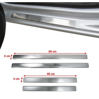 seuil de porte PEUGEOT PARTNER TEPEE 2008-2018 INOX POLI 4 PIECES