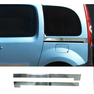 BAGUETTE GLISSIERE PORTE LATERALE-RENAULT KANGOO-2008-AUJOURD'HUI INOX CHROME 2 PIECES