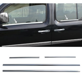 Baguette fenetre-RENAULT KANGOO-2008-AUJOURD'HUI INOX CHROME 4 PIECES