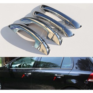 Couvre Poignées Portes-VOLKSWAGEN-GOLF-5 portes 2009-2013 INOX CHROME 8 PIECES