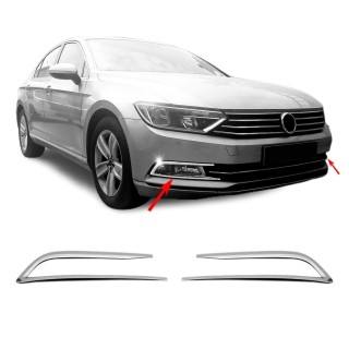 Entourage Anti Brouillard-VOLKSWAGEN-PASSAT-2015-AUJOURD'HUI-INOX CHROME 2 PIECES