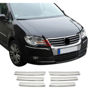 element grille calandre-VOLKSWAGEN-CADDY-LIFE-2007-2010-INOX CHROME 6 PIECES