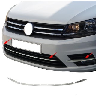 Element Grille Calandre Inferieure-VOLKSWAGEN-CADDY-2015-AUJOURD'HUI-INOX CHROME 3 PIECES