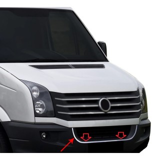 Element grille calandre Inferieure-VOLKSWAGEN CRAFTER 2006-2017 INOX CHROME