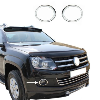 Entourage Anti Brouillard AVANT VOLKSWAGEN AMAROK-2010-2012 INOX CHROME 2 PIECES