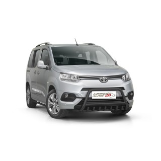 PARE BUFFLE-TOYOTA-PROACE-CITY-VERSO-2019-AUJOURD'HUI- HOMOLOGUE INOX NOIR- GRILLE