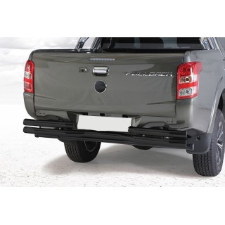 PROTECTION ARRIERE FIAT FULLBACK 2016-AUJOURD'HUI INOX NOIR DOUBLE BARRES