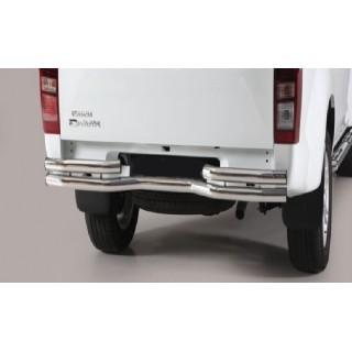 PROTECTION ARRIERE ISUZU D MAX 2012-AUJOURD'HUI INOX DOUBLE BARRES 63mm