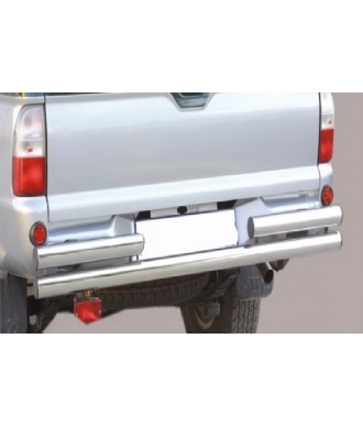 PROTECTION ARRIERE MITSUBISHI L 200 2002-2006 INOX DOUBLE BARRES