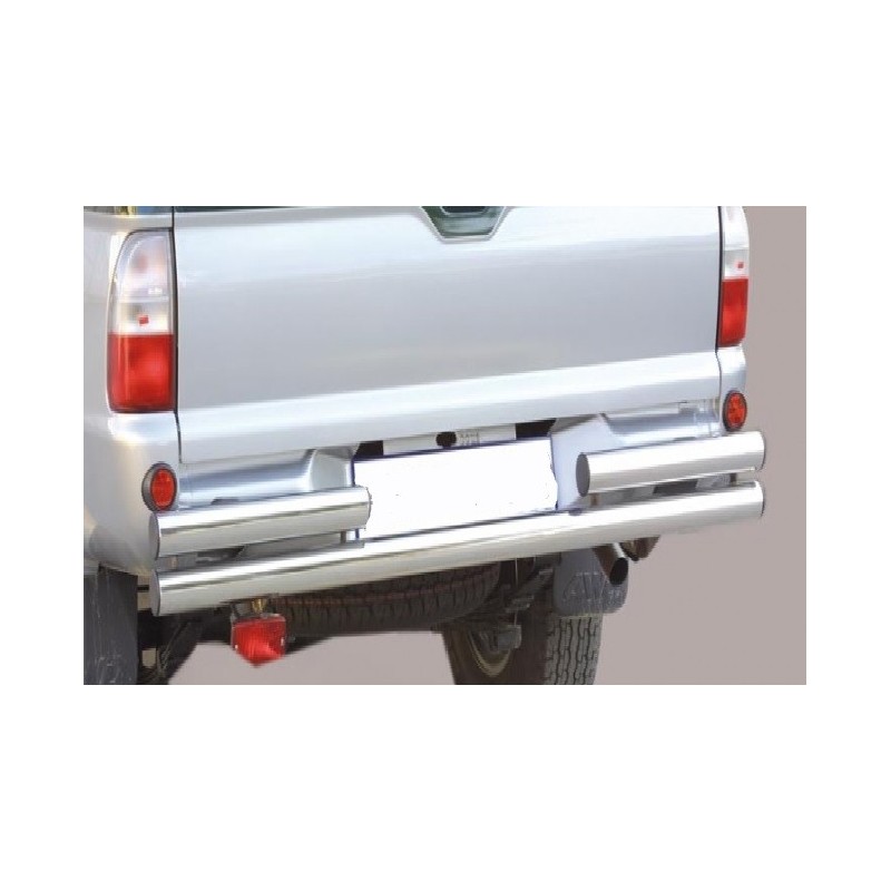PROTECTION ARRIERE MITSUBISHI L 200 2002-2006 INOX DOUBLE BARRES