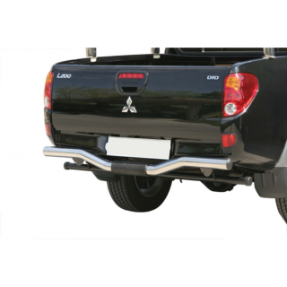 PROTECTION ARRIERE MITSUBISHI L 200 2006-2009 INOX SIMPLE BARRE 76mm