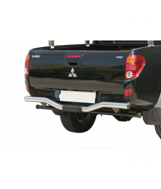 PROTECTION ARRIERE MITSUBISHI L 200 2006-2009 INOX SIMPLE BARRE 76mm
