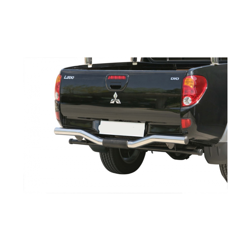 PROTECTION ARRIERE MITSUBISHI L 200 2006-2009 INOX SIMPLE BARRE 76mm