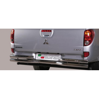 PROTECTION ARRIERE MITSUBISHI L 200 2010-2015 INOX DOUBLE BARRES