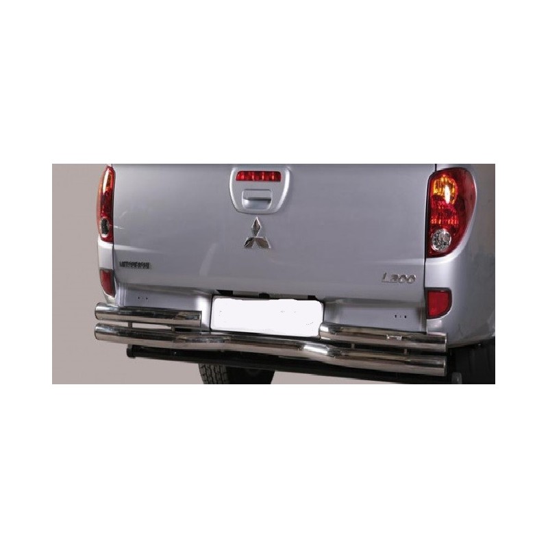 PROTECTION ARRIERE MITSUBISHI L 200 2015-2018 INOX DOUBLE BARRES