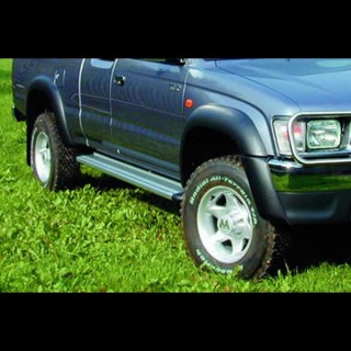 marche pieds-TOYOTA-HI-LUX-EXTRA-CABINE-1998-2001 Aluminium GRIS