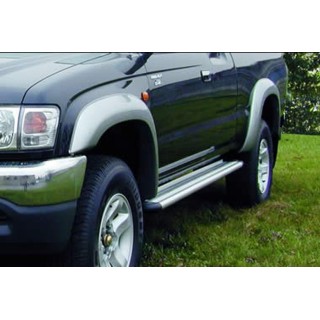 marche pieds-TOYOTA-HI-LUX-EXTRA-CABINE-2002-2005 Aluminium GRIS