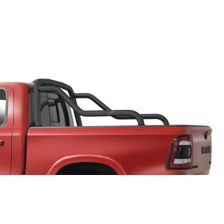 ROLL BAR-DODGE RAM 1500-2019-AUJOURD'HUI-INOX NOIR DOUBLE BARRES