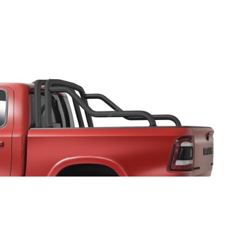 ROLL BAR-DODGE RAM 1500-2019-AUJOURD'HUI-INOX NOIR TRIPLE BARRES