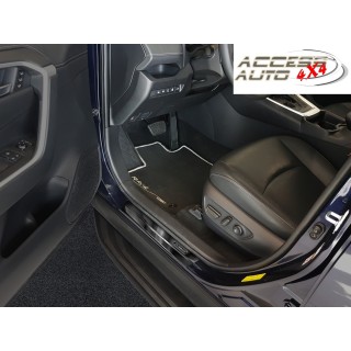 Seuil de porte-TOYOTA-RAV-4-2019-AUJOURD'HUI-INOX NOIR 4 PIECES