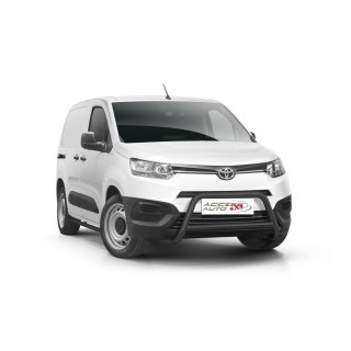 PARE BUFFLE TOYOTA PROACE CITY-2019-AUJOURD'HUI-HOMOLOGUE INOX NOIR- BARRE DE RENFORT